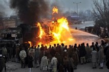 America Has "Burning Man" Rave, Pakistani Taliban Has "Burning-NATO-Vehicle" Rage
