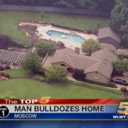 The Perks of Poverty: Man Joyrides Bulldozer Over Foreclosed McMansion, Can't Wait To File For Bankruptcy 
