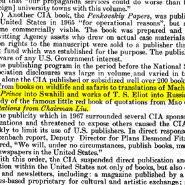C.I.A. Hijinks: Spy Agency Funded Swahili-Language Translation Of Machiavelli's "The Prince," Parody of Mao's "Little Red Book"