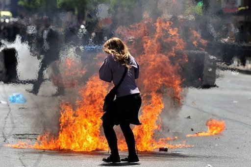 Meanwhile, Greek kids from socialist Europe violently riot against criminal banking regime, put freedom-loving Americans to shame, again...