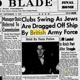 Flashback To 1947: Jewish Boat Refugees Score Propaganda Victory Over Well-Meaning British Forces..."Exodus" Ship Militants Forced Royal Army To Swing Truncheons At Holocaust Survivors...