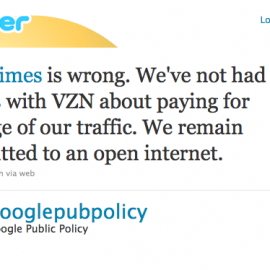 Remember when Google said it was not engaged in talks with Verizon? ... Here's a friendly reminder, folks: in the end, mega corporations will always be about one thing and one thing only: screwing you any way they can 
