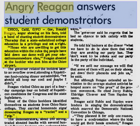reagan 1968 angry attack bleeding heart students7