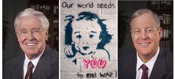 Anti-war Libertarians Charles and David Koch Love Profiteering Off America's War Machine