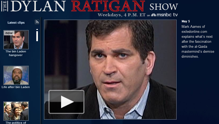 Mark Ames Rants About "The Bin Laden Hangover" On MSNBC's Dylan Ratigan Show