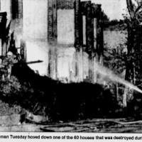 Recovered History, 1985: Philly police tie eviction notice to a "satchel bomb" and drop it on a house occupied by a radical black group called MOVE, causing a fire that burned an entire residential neighborhood to the ground...