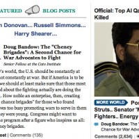 HuffPo-AOL's Top Featured Blog: Notoriously Corrupt Doug "Op-Eds For Sale" Bandow of the libertarian Cato Institute... 