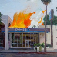 Class War Art: Police Question Artist Twice Over Painting Of Burning Chase Branch [HT: Jan]