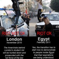 A Tale Of Two Riots: Riots In Middle East Are Political; Riots In London Are Merely Looting, Criminality [HT: Brian]