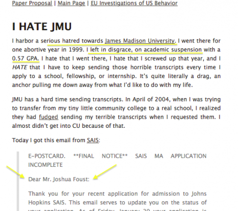 Foust JMU Screen Shot1