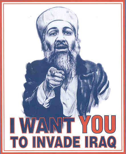 Image result for bin laden i want you to invade iraq