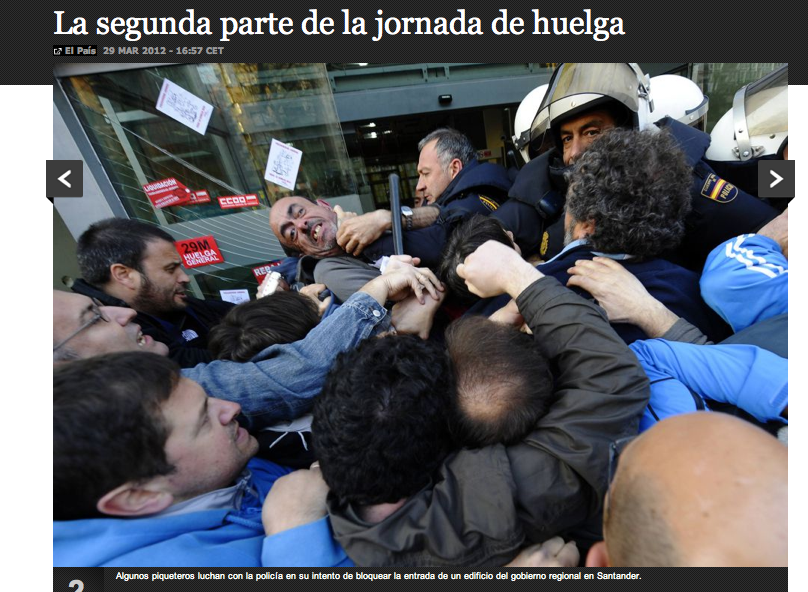 SLIDESHOW: Class War In Spain As Protesters Fight Police State [HT: Angel] 