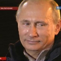Putin Celebrates Victory Squirting "Tears Running Down His Cheeks" 