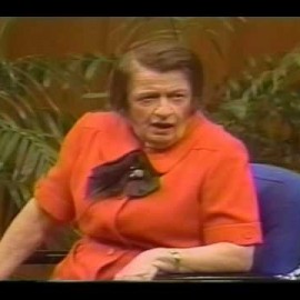 Ayn Rand (nee "Alyssa Rozenbaum") Calls Arabs "Primitive Savages" On Daytime Television...Funny How Ayn Rand Sounds Like A Typical Modern-Day Russian Bigot, Right Down To The "Primitive Savages" Epithet...Also, Eesh, Poor Nathan Branden Had To Stick His Dick Into That Skanky Old Baglady--He Deserves To Be Honored, Like From Now On When a Guy Is Pressured Into Having Sex With A Paranoid-Schizophrenic Baglady, It Should Be Called "Going Nathan Branden" [HT: Scott]